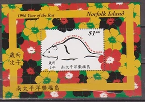 Norfolk Island 1996 Chinese New Year of the Rat $1 Mini-Sheet SG MS619 MNH - Picture 1 of 1
