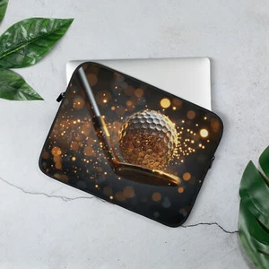 Funda protectora negra para portátil con temática de golf - Imagen 1 de 3