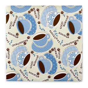 50 Serviette Kaffee Ole in Champagner-Blau aus Linclass® Airlaid 40 x 40 cm - Bild 1 von 6