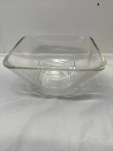 Vintage Hazel Atlas Glass Dish Bowl Capri Colonial Square Azure - Picture 1 of 6