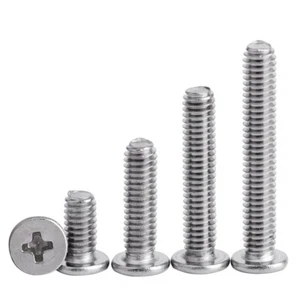 304 A2 SS Big Thin Flat Cross Head screw M2 M2.5 M3 M4 CM Machine Screw - Picture 1 of 4