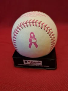 RAWLINGS MOTHERS DAY PINK RIBBON ๐ OFFICIAL MAJOR LEAGUE BASEBALL - RARE - Picture 1 of 6
