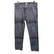 PRPS Men's Rambler Multi-tone Dark Wash Black Denim Button Fly Jeans Size 32