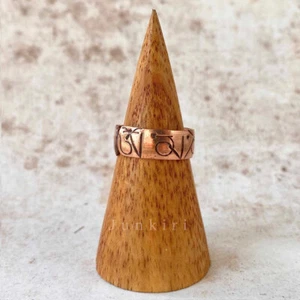Buddhist Mantra Ring, Tibetan Om Mani Padme Hum ring, Unisex Natural healing - Picture 1 of 2