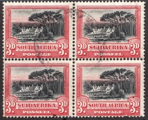 1927-28 South Africa Sc #27 - Bilingual, Three Pence, Rhode's Home. Used Cv$60 - Picture 1 of 1