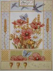 1990er LANARTE HANDARBEIT KREUZSTICH CHART MUSTER MARJOLEIN BASTIN SOMMER - Bild 1 von 2