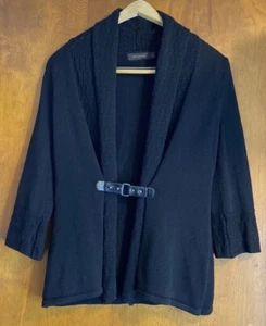 The Limited Cardigan Size Small - Black - Belt Closure - Lace Details - Picture 1 of 6