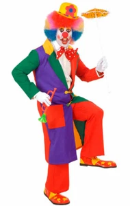 Clown Kostüm Herren Harlekin Clownkostüm Narr Herrenkostüm Clownmantel Fasching - Bild 1 von 2