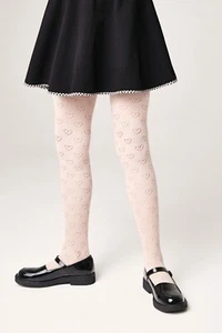 Tights for girls Conte MISS Cotton 128-134cm Soft Lace Pattern Kids - Picture 1 of 17