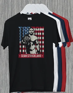 Camiseta Sean Strickland Bandera de EE. UU. MMA Campeón venció a Israel Adesanya BJJ Divertida Regalo - Imagen 1 de 5