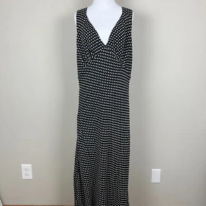Vestido Reformation Beauden Midi Para Mujer 1X Negro Lunares Caviar Punto Acanalado Crepé NUEVO - Imagen 1 de 19
