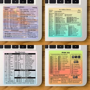 Reference Keyboard Shortcut Stickers Adhesive For PC Laptop Desktop Sticker _co - Zdjęcie 1 z 16