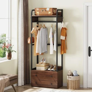 Freistehender Schrank Organizer, 75 Zoll kleiner Kleiderständer mit Schubladen & Regalen - Bild 1 von 10