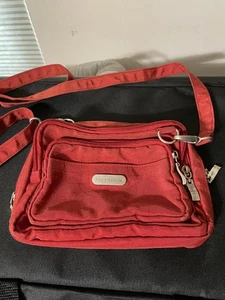 Baggalini Women's Red Small Cross Body Bag Lots of Pockets - Picture 1 of 12