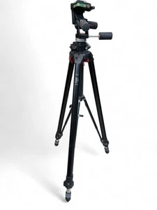 Manfrotto 3251 Treppiede Professionale Regolabile Buone Condizioni Con Testa Arco 3047 - Foto 1 di 12