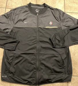 Florida State Seminoles Jacket Mens XXL Black Nike Jacket Full Zip Blade Collar - Picture 1 of 7