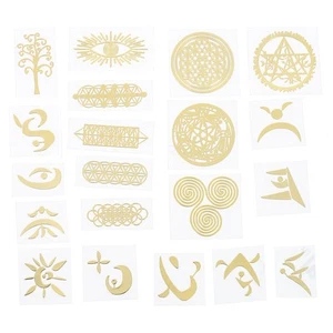 20 Pcs Métal Cuivre Autocollant Autocollants Décoratifs De Scrapbooking D'album - Zdjęcie 1 z 12