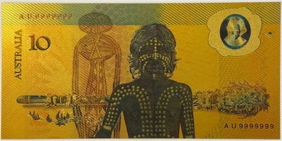 Australia Bicentennial $10 Dollar 24k Gold Plated Banknote Polymer Design 1988 - image 1 of 2