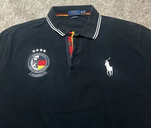 Polo Ralph Lauren Camicia Uomo XXL Nera Germania Calcio Big Pony Calcio #3 - Foto 1 di 7