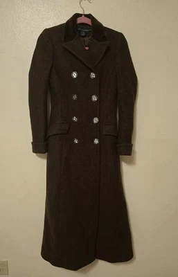 Сделано в Италии Ralph Lauren 100% шерсти пальто винтажный старый в отличном состоянии размер 2  - Изображение 1 из 4