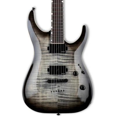 Guitarra elétrica ESP LTD MH-1000NT, escala de ébano, explosão de carvão - Imagem 1 de 3