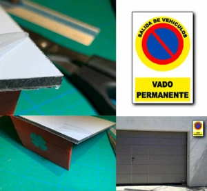 Permanent Vado Sign. Aluminum Sandwich Panel - Picture 1 of 2