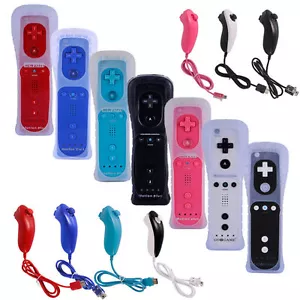 Brand New Built in Motion Plus Remote Controller And Nunchuck For Wii & Wii U - Picture 1 of 105