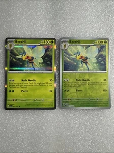 Juego de cartas coleccionables Pokémon escarlata y violeta-151•Beedrill-015/165-Holo y holograma inverso-tarjeta rara - Imagen 1 de 21