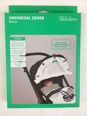 Wunders Cubierta Universal “Breeze” Cochecito de Bebé Cochecito Movilidad 100% Algodón Muselina Foto 1 de 4