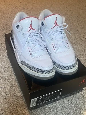 Jordan 3 Retro Blanco Cemento Talla 9.5 136064-105 OG Zapatillas Hombre LIMPIAS Foto 1 de 4