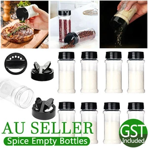 up to 48pcs Plastic Spice Bottles Jars Containers Shaker Lid Empty Bottle 100ML - Picture 1 of 11