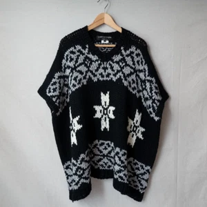Comme des Garcons × Comme Des Garcons Homme Plus Chunky Knit Wool Blend Poncho - Picture 1 of 5