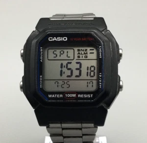Casio 3092 W-800H Digital Watch Mens Black 37mm Digital New Battery 6.5" - Picture 1 of 13