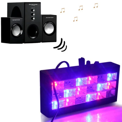 Led stage Effect lighting Sound music control DJ party show strobe Disco light - Image 1 of 4