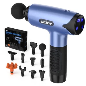 New Massage Gun 30 Speeds 10 Heads Percussion Massager Deep Tissue Muscle Relax - Picture 1 of 13
