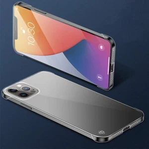 Glossy Electroplated Clear Frameless Case For iPhone 14 Pro Max Slim Hard Cover - Bild 1 von 11