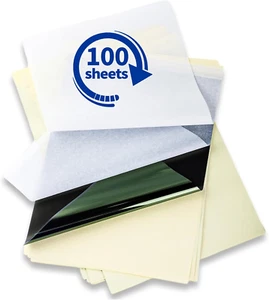 Phomemo Tattoo Transfer Paper, 100 Sheets Stencil Transfer Paper for Tattooin... - Picture 1 of 12