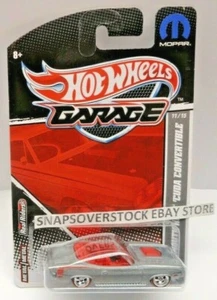 2011 HOT WHEELS GARAGE 1970 PLYMOUTH HEMI CUDA CONVERTIBLE #11/15, REAL RIDERS - Picture 1 of 6