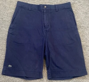 Lacoste Shorts 40 Blue Green Crocodile Utility Outdoors Cotton Preppy Chino Mens - Picture 1 of 7