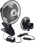 6" 12V CLIP ON CAR OSCILLATING FAN 2M CABLE SPEED CONTROLLER TRUCK VAN LORRY AIR