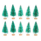 12 Pcs Sisal Silk Christmas Tree Child Desktop Decor Trees Small