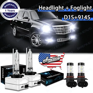 Para Cadillac Escalade EXT 2007-2013 LED HID Faros Bombillas Alto y Bajo + Luz Antiniebla - Imagen 1 de 9