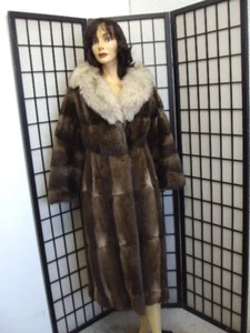 SCRAP ITEM: BROWN MUSKRAT & FOX FUR COAT JACKET ARTS & CRAFTS - Bild 1 von 3