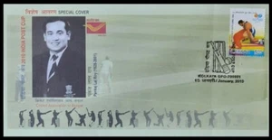115. INDIA 2010 SPECIAL COVER INDIA POST CUP CRICKET TOURNAMENT, PANKAJ L. ROY. - Picture 1 of 2