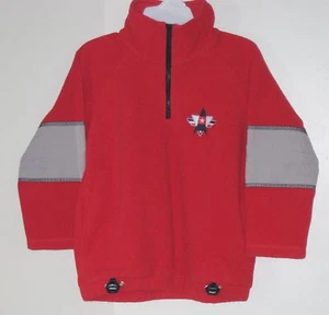 GYMBOREE Size 3 Years Boys Red Fleece Long Sleeve Shirt - Foto 1 di 2