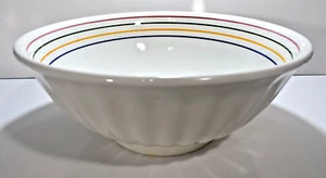 La Primula Italy Mixing Pasta Salad Bowl Large Rainbow Ribbed Ceramic 13" x 5" - Picture 1 of 17
