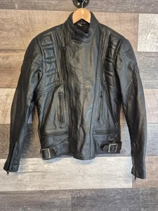 VINTAGE 90's BELSTAFF LEATHER MOTORCYCLE TWINTRACK JACKET SIZE 42 (X) - Picture 1 of 16
