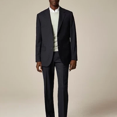 Chaqueta de traje J Crew Kenmare relajado en lana italiana para hombre 40 largo azul marino profundo Foto 1 de 4