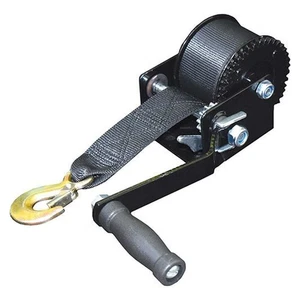 Trailer Hand Winch - Ratchet Type 10 Metre Strap 548kg Pulling Capacity - Picture 1 of 7