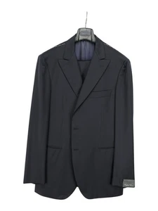 $2200 RAFFAELE CARUSO Blue Navy Peak Suit LORO PIANA Wool 130's  46 US / 56 EU - Picture 1 of 7